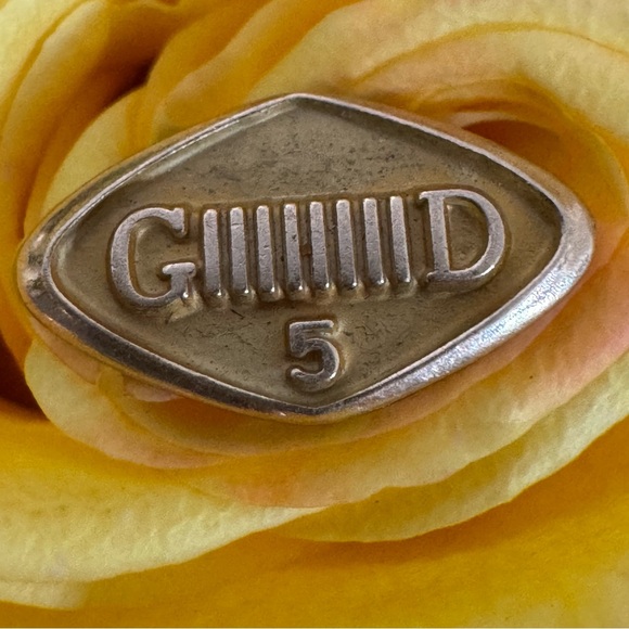 General Dynamics Service Pin 1/10 10k Gold Lapel Screw Back Pin 5 Years Vintage
